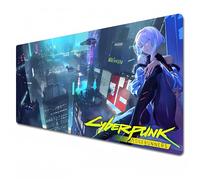 Odrys Cyberpunk Edgerunners XL Purple Gaming Mouse Pad - 800x300, Stitched Edge for Home, Work, Study