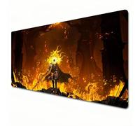 Odrys Elden Ring Gaming Mouse Pad Red - XL 800x300mm Waterproof Anti-Slip - Office Desk Mat Large - Midra, Lord of Frenzied Flame (A03)