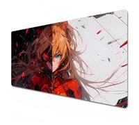 Odrys Neon Genesis Evangelion Anime Mouse Pad, Red, XXL 900x400mm, Waterproof - Anti Slip, Asuka Langley Soryu (35.4 x 15.7 x 0.1 in)