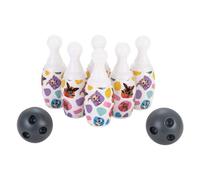 Ods Set Bowling Pins 6 Pieces + 2 Balls Bing Assorted Colours (at Random