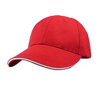 ODS:UK® 100% New Baseball Cotton Cap Sandwich Peak Classic Unisex Mens Ladies Hat Adjustable (Red)