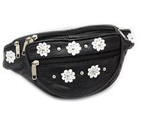 ODS:UK® Leather Festival Bum Bag Daisy Flower Studded Cross-Body Summer Urban Backpack