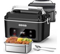 ODSD Cordless Electric Lunch Box for Adults, Heated Lunch Box with 130min Battery Life, Self-Heating Portable Electric Food Warmer with 1.2L Container for Truck, Office, or Outdoor Worksite