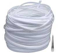 ODSK Rattan Furniture Fixing Kit (Contains Weaving Tool), Wicker Repair Material, White Flat Plastic Woven Material for Installing Rattan Furniture and Garden Chair Basket -70m (White-1)