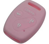 ODSMBK Car Key Cover 4 Buttons Remote Car-Styling Key Case Silicone Cover For HONDA Accord CRV Civic Pilot Insight Ridgeline-pink