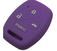 ODSMBK Car Key Cover 4 Buttons Remote Car-Styling Key Case Silicone Cover For HONDA Accord CRV Civic Pilot Insight Ridgeline-purple