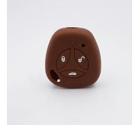 ODSMBK Car Key Cover Car-Styling Silicone Car Key Cover For LADA Priora Sedan sport Kalina Granta Vesta X-Ray Remote Key FOB Case 3Buttons-Brown