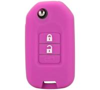 ODSMBK Car Key Cover Case Remote Car Key silicone For HONDA FIT XRV VEZEL CITY JAZZ CIVIC HRV 2/3 Buttons Folding Key Case Fob Upgrad-purple
