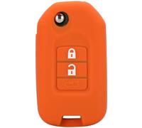 ODSMBK Car Key Cover Case Remote Car Key silicone For HONDA FIT XRV VEZEL CITY JAZZ CIVIC HRV 2/3 Buttons Folding Key Case Fob Upgrad-Orange