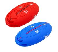 ODSMBK Car Key Cover Silicone Car Key Case For Hyundai Kona Santa Fe Ioniq MX5 Tucson StubHub 2024 2025 4 Button Remote Key Cover 2 Pcs/lot-1red 1blue