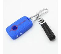 ODSMBK Car Key Cover Silicone Car Key Case Holder Key Accessory For Mazda 3 6 CX5 CX9 CX30 CX50 MX5 Miata 2019-2023 2/3 Buttons Remote-2B blue VIP chain