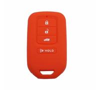 ODSMBK Car Key Cover Silicone Car Key Cover Case For HONDA 2013 2014 for Accord Civic Pilot CRV HRV EX EXL Remote Key Holder 3+1 4 Buttons-red