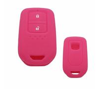 ODSMBK Car Key Cover Silicone Car Key Cover Case For HONDA Vezel City Civic Jazz BRV BR-V HRV Fit Remote Key For JACket Holder Car Accessories-rose