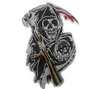 ODSP Compatible with Sons of Anarchy Grim Reaper Motorcycle Biker Style Large Sew on Patch Sewing Applique for Clothing Vest Jackets Backpacks 12.6 x 8.3 inch