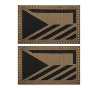 ODSS Infrared Reflective Czech Republic Patches, Cypress Collectibles Flags Tactical Military Morale Badges Decrotive Appliques, Hook Fasteners Backing with Loop, Khaki, 3.15 x 1.97 Inch, 2-Pack