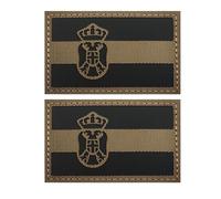 ODSS Infrared Reflective Serbia Flag Patches, Serbian Flags Tactical Military Morale Badges Decrotive Appliques, Hook Fasteners Backing with Loop, Khaki, 3.15 x 1.97 Inch, 2-Pack