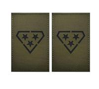 ODSS Reflective Ireland Military Rank Patches, Reflect Irish Insignia IR Infrared Laser Cut Patch, Tactical Morale Badges Appliques Fastener Hook and Loop Backing for Uniforms, Gear, Jackets, Vests