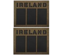 ODSS Reflective Irish Flag Patches Appliques, IR Infrared Ireland Flags Laser Cut Patch, Tactical Military Morale Badges Fastener Hook and Loop Backing for Uniforms, Gear, Jackets, Vests, Trousers