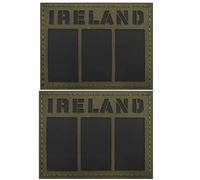 ODSS Reflective Irish Flag Patches Appliques, IR Infrared Ireland Flags Laser Cut Patch, Tactical Military Morale Badges Fastener Hook and Loop Backing for Uniforms, Gear, Jackets, Vests, Trousers