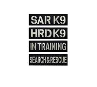 ODSS Tactical K9 Service Dog Patches, Search & Rescue, HRD K9, in Training, Hook Fastener Backing with Loop,4.9 x 1.5 Inch, Glow in Dark, 4-Pack