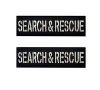 ODSS Working K9 Glow in Dark Patches, 4.92 x 1.5 Inch, Tactical Military Search & Rescue Badges, Hook Fastener Backing with Loop, 2 Pack