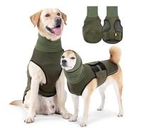 ODSSTAIPS Dog Anxiety Vest Hoodie,Dog Thunder Jacket for Thunderstorm,Travel and Vet Visits,Green S