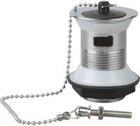 ODSUPPLIES - 1 1/4 Inch Slotted Basin Waste with Poly Plug Chain & Stay