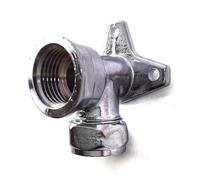 ODSUPPLIES - 15mm x 1/2" Chrome Wallplate Elbow