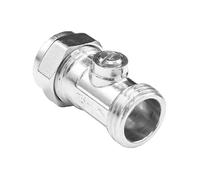 ODSUPPLIES - 15mm x 1/2 Inch BSP Flat Faced Chrome Service Valve