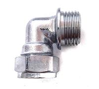 ODSUPPLIES - 15mm x 1/2" Male Chrome Elbows - Bag of 5