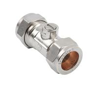 ODSUPPLIES - 22mm Chrome Isolation Valve - Economy | Also Available in 1,2 and 5 Bag Quantities