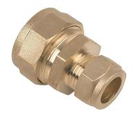 ODSUPPLIES - 22mm x 15mm Brass Compression Reducing Coupling - Bag of 10