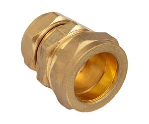 ODSUPPLIES Brass 25mm x 22mm Compression Reducing Coupling - MDPE to Copper Pipe Fitting