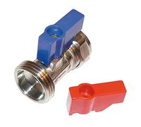 ODSUPPLIES Chrome Washing Machine Valve with Check Valve (15mm x 3/4, Straight, Chrome)