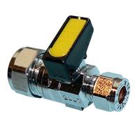 ODSUPPLIES - Pack of 2-15mm x 10mm Mini Lever Gas Reducing Ball Valve