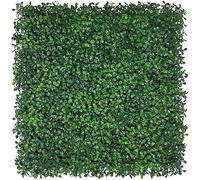 ODTORY Artificial Grass Wall Backdrop Panels,10 X 10 in 12P(8.4 sqft) UV-Anti Greenery Boxwood Panels for Indoor Outdoor Green Wall Decor & Ivy Fence Covering Privacy