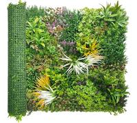 ODTORY Artificial Greenery Grass Wall Panels,40'' x 120'' in(33.5 sqft) UV-Anti Faux Greenery Ivy Privacy Fence Screen Backdrop Boxwood Vine Leaf Hedges for Patio, Balcony, Garden, Green Decor