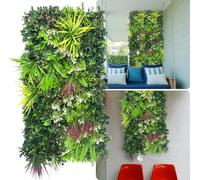 ODTORY Artificial Hedge Grass Wall Panel: 40" x 20" UV-Anti Faux Boxwood Ivy Greenery Backdrop, Fake Green Plant Fence for Indoor & Outdoor Privacy Screen and Home Decor