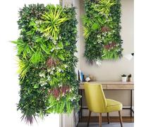 ODTORY Artificial Plant Wall Panels: 40''x 20'' UV-Anti Faux Grass Wall Backdrop Boxwood Ivy Fence Privacy Screen Fake Greenery Leaf Hedge for Outdoor,Indoor,Garden,Backyard and Home Decor