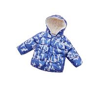Oduo Kids Winter Jacket Hooded Puffer Down Baby Boys Girls Light Coat Snowsuit Warm Windproof Padded Jacket Cotton Outerwear Tops Outfits (blue,120cm)