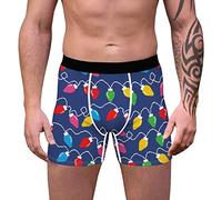 Oduo Men' s Funny Boxers Shorts Novelty 3D Creative Christmas Printed Boxer Briefs Soft Polyester Breathable Personalised Underwear Trunks M-XXL, Gift for Boyfriend