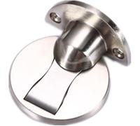ODYO Door hardware Doorstop Door Stoppers,Zinc Alloy Invisible Floor Type Door Stopper, Strong Magnetic Door Stop,Black (Color : Black) (Color : Brushed Satin Nickel)