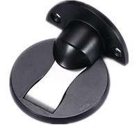 ODYO Door hardware Doorstop Door Stoppers,Zinc Alloy Invisible Floor Type Door Stopper, Strong Magnetic Door Stop,Black (Color : Black) (Color : Black)