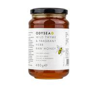 Odysea Wild Thyme and Fragrant Herb RAW HONEY, 480g - Premium - Healthy -100% Natural, Cold-Extracted, Pure & Unprocessed - Greek - High in Manganese