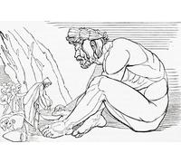 Odysseus and Polyphemos king of the Cyclops. From A Popular History of Greece published 1887. Poster Print by Ken Welsh (17 x 11)