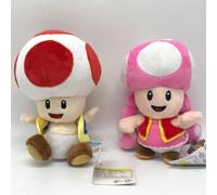 Odyssey 2-Pack Plush Toad & Toadette Stuffed Animals - 7in Soft Toys, 18 cm