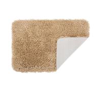 Odyssey Deep Pile Shaggy Non Slip Bath Mat 40 x 60cm - Super Soft, Quick Drying, Absorbent Small Microfibre Shower Mat (Beige)