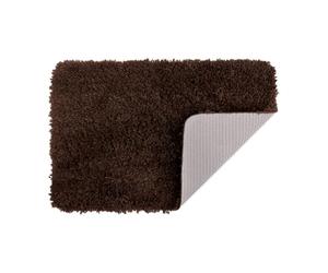 Odyssey Deep Pile Shaggy Non Slip Bath Mat 40 x 60cm - Super Soft, Quick Drying, Absorbent Small Microfibre Shower Mat (Coffee)