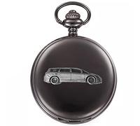 Odyssey Family Minivan ref343 3D Pewter Effect Design on a Polished Black case Men's Gift Quartz Pocket Watch fob