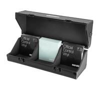 Odyssey KROM Series Industrial Hexagon Black 7" Vinyl Record Case with Shoulder Strap - Holds Approximately 200